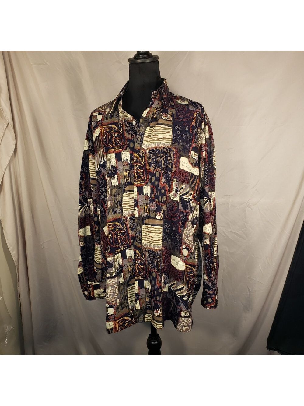 Men's Burlington Patterned Dress Shirt - L